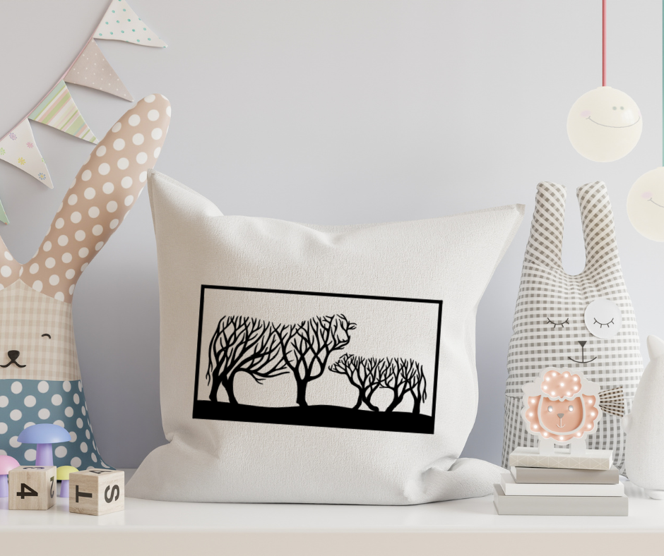 Tree Art Printed Cotton Canvas Cushions
