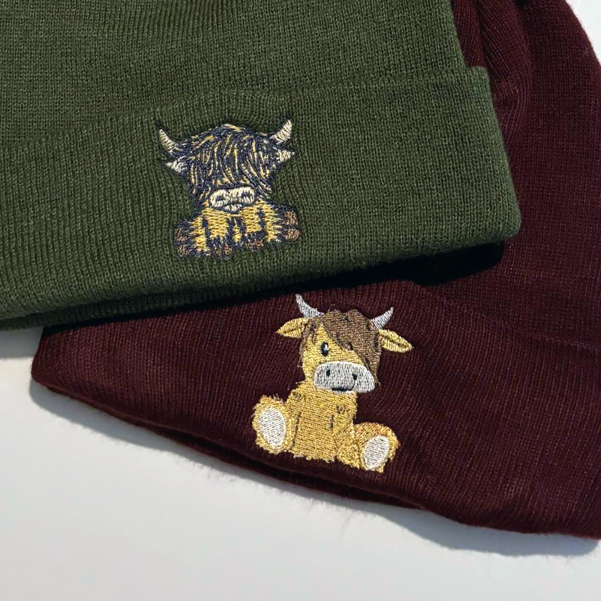 Highland Cow - Unisex Embroidered Beanie