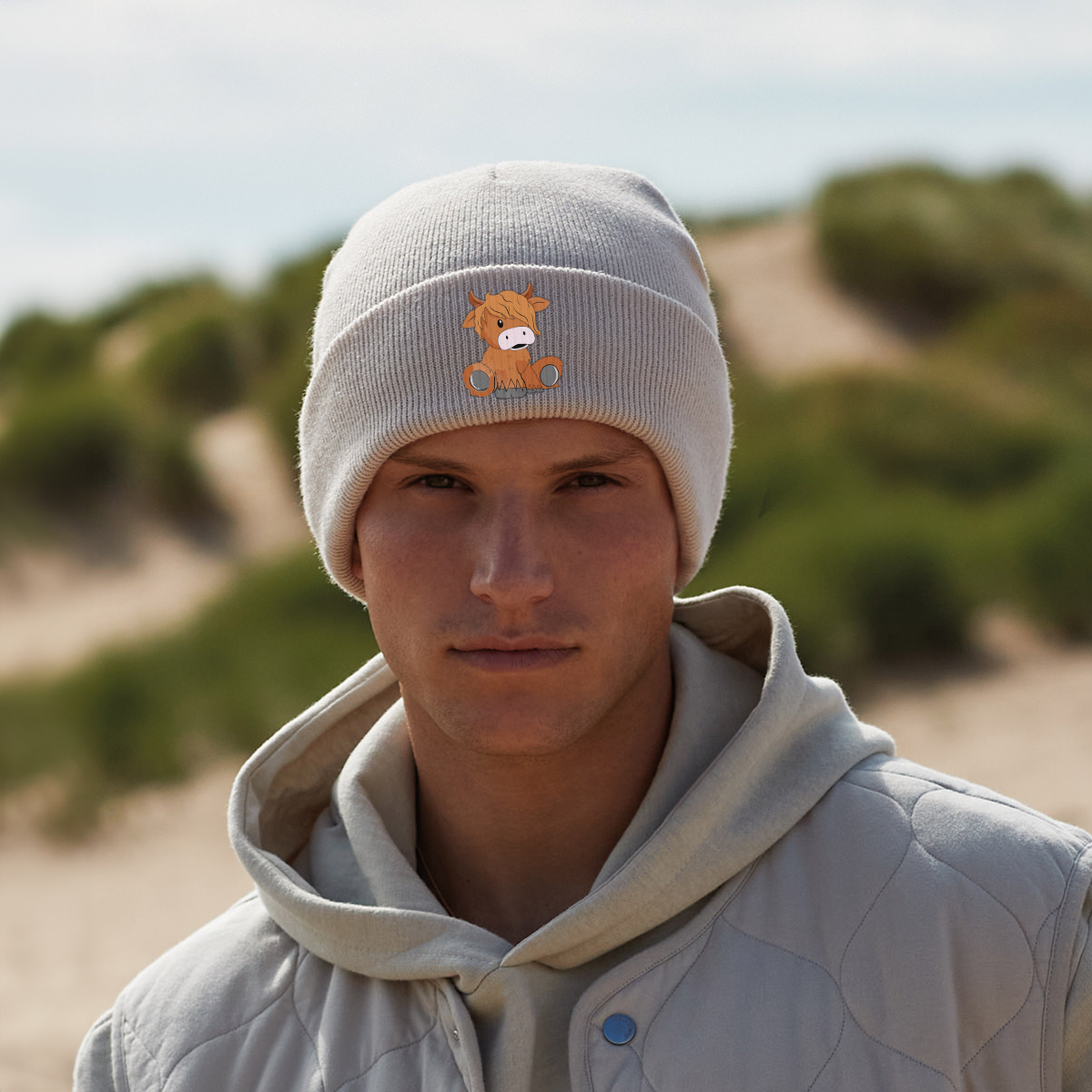 Highland Cow 2 - Unisex Embroidered Beanie