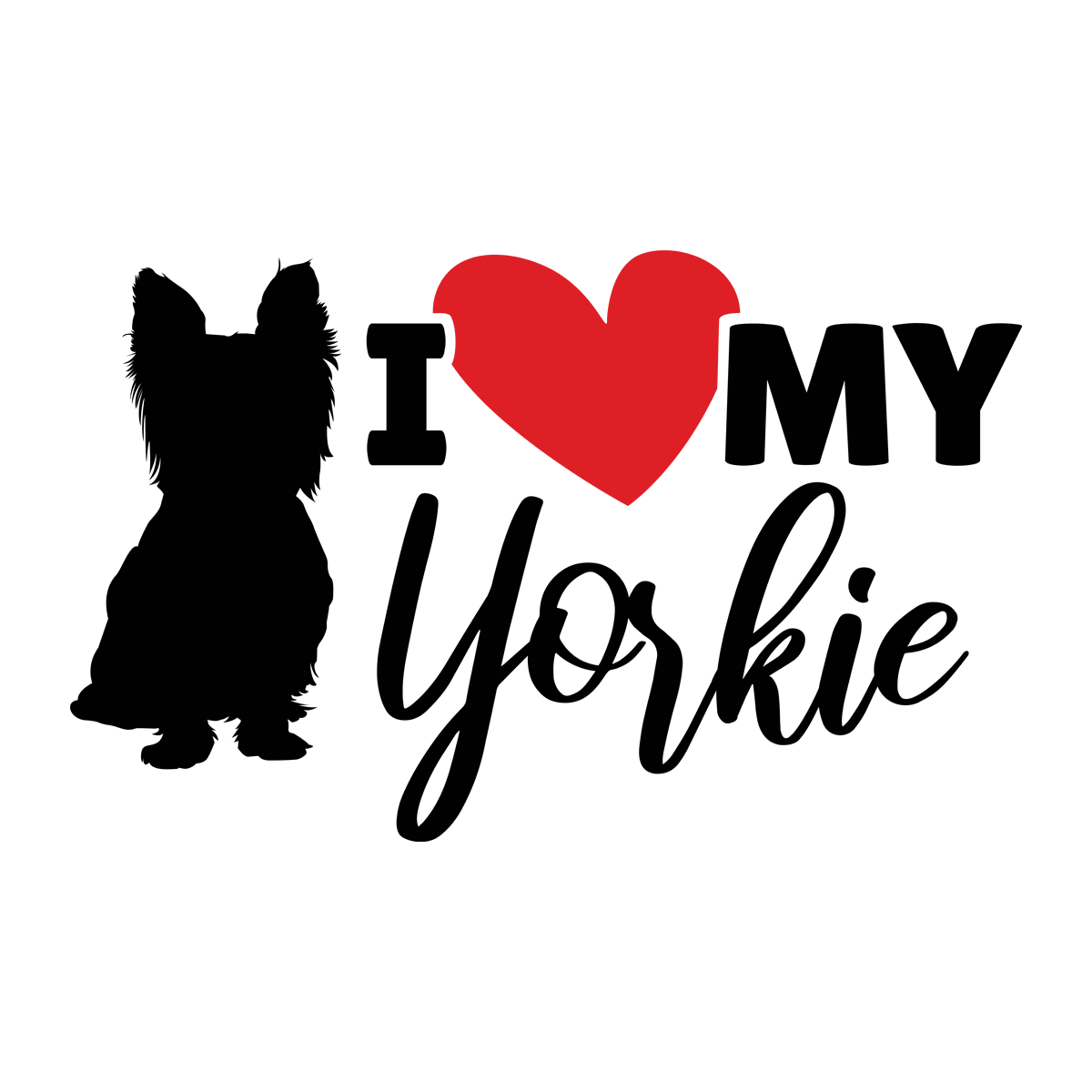 I Love My Yorkie - Unisex Sweatshirt/Hoodie